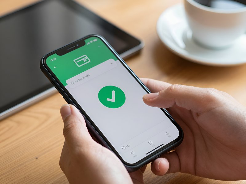 Смартфон с подтверждением оплаты курса как результат разработки конверсионных чат-ботов онлайн-школ Telegram